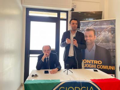 Il candidato abruzzese alle elezioni Europee, Nicola D’Ambrosio (FdI) a Ortona