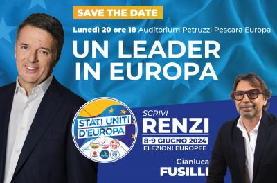Elezioni Europee, Matteo Renzi, leader di Italia Viva, fa tappa a Pescara