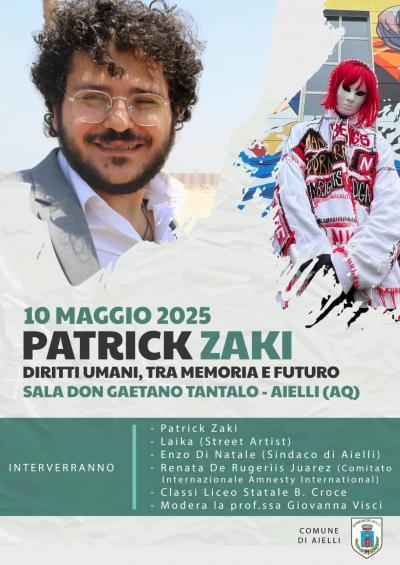 Aielli accoglie Patrick Zaki: un incontro di libertà, arte e solidarietà