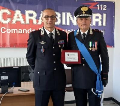 Lanciano il Maggiore Giuseppe Nestola va in pensione dopo 39 anni al servizio dell'Arma e della comunità