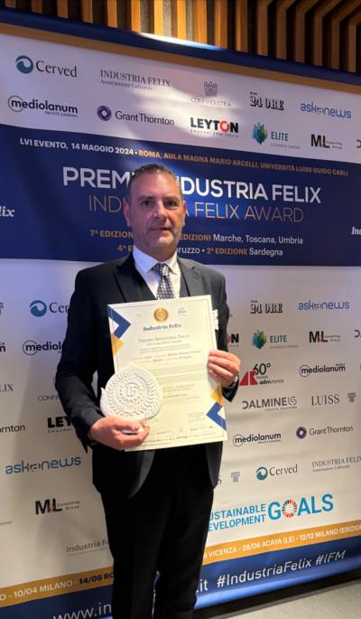 Angelucci Trasporti riceve il premio Industria Felix.  L’azienda di Casoli (Ch) è tra le 100 più competitive del Centro Italia