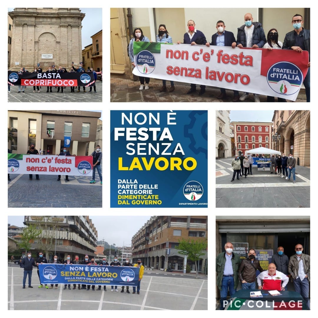 Primo Maggio di denuncia per Fratelli d'Italia Chieti con l'iniziativa "Non c'è festa senza lavoro"