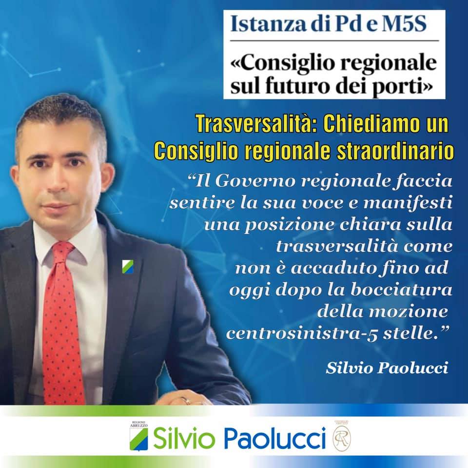Regione Abruzzo, il capogruppo PD Silvio Paolucci attacca sui porti e il Presidente Marsilio scrive al Ministro Giovannini