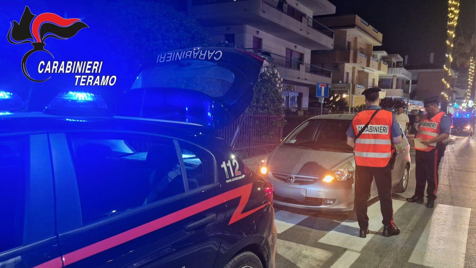 Raffica di controlli dei Carabinieri nel Teramano: arresti, denunce e violazioni, oltre 250 persone identificate