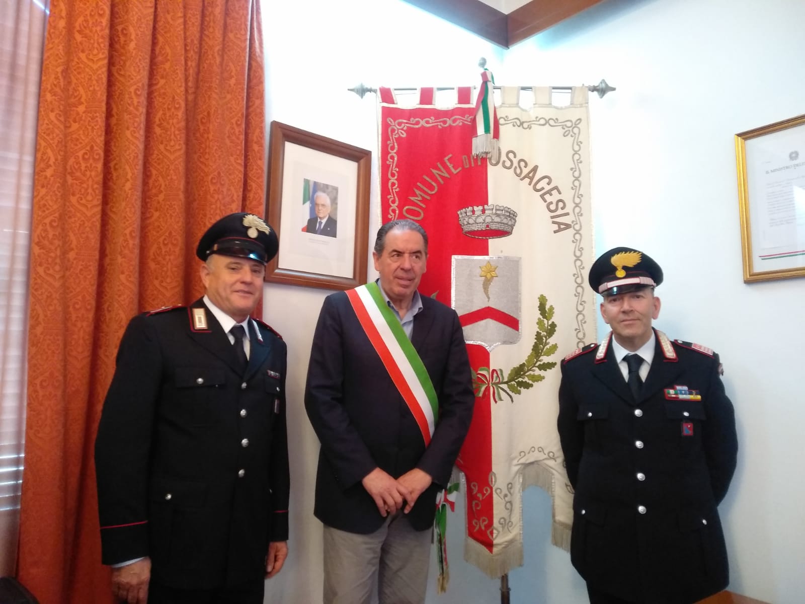 Fossacesia, in pensione dopo 40 anni il carabiniere Luigi Spagna, per lui festa in Municipio