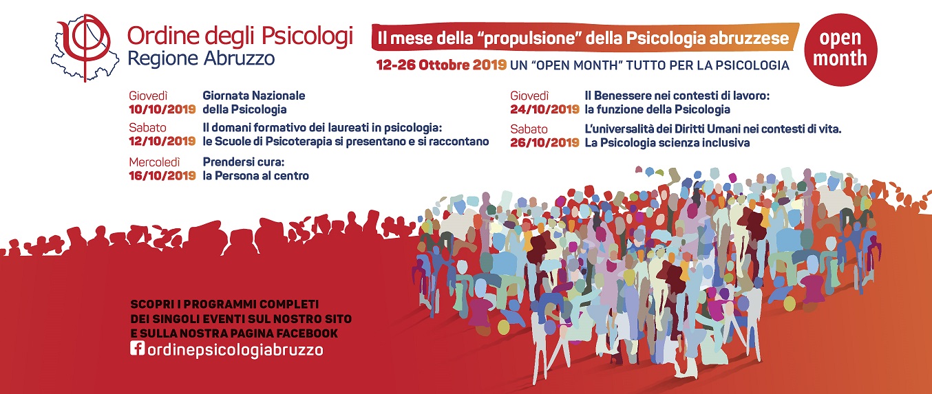 Torna il mese della Psicologia promosso dall'Ordine degli Psicologi Abruzzo