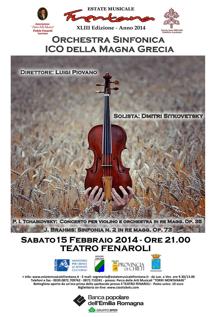 Sabato 15 Febbraio 2014 - Teatro Fenaroli di Lanciano  - Ore 21.00