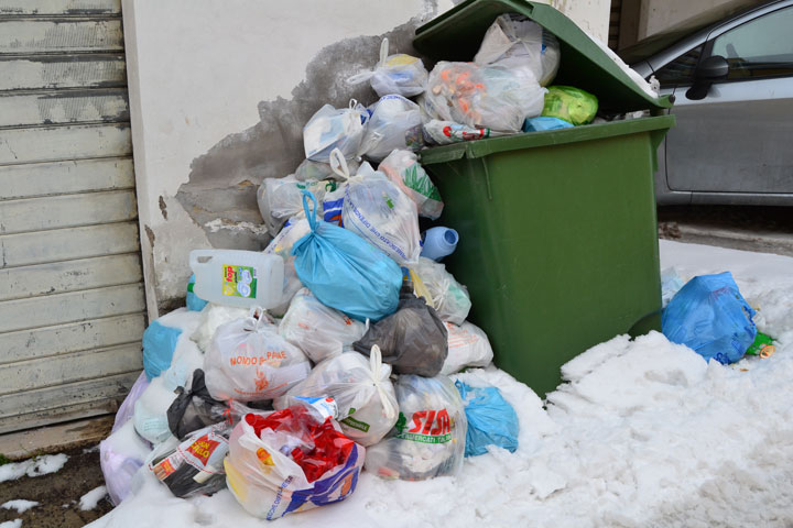 Emergenza Neve: a Lanciano è ripresa la raccolta dei rifiuti