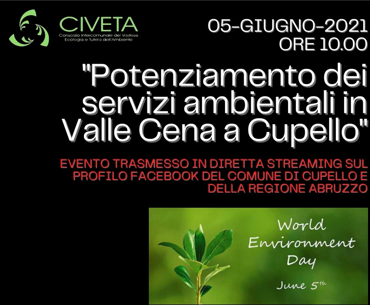 Giornata Mondiale dell’Ambiente: “Potenziamento dei servizi ambientali in Valle Cena a Cupello”