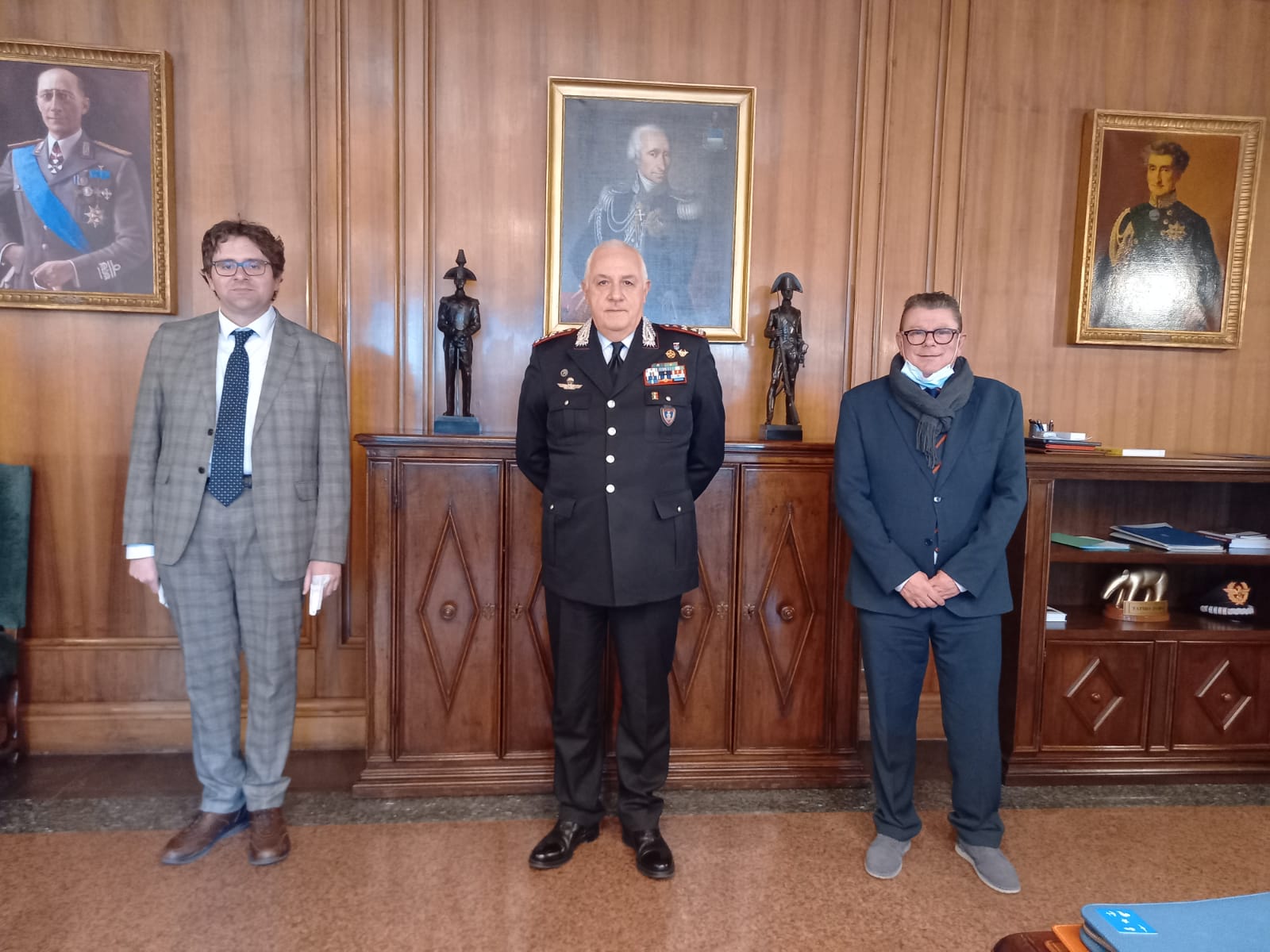 Il Presidente della Provincia di Chieti, Francesco Menna incontra il Comandante Generale dell'Arma, Teo Luzi 