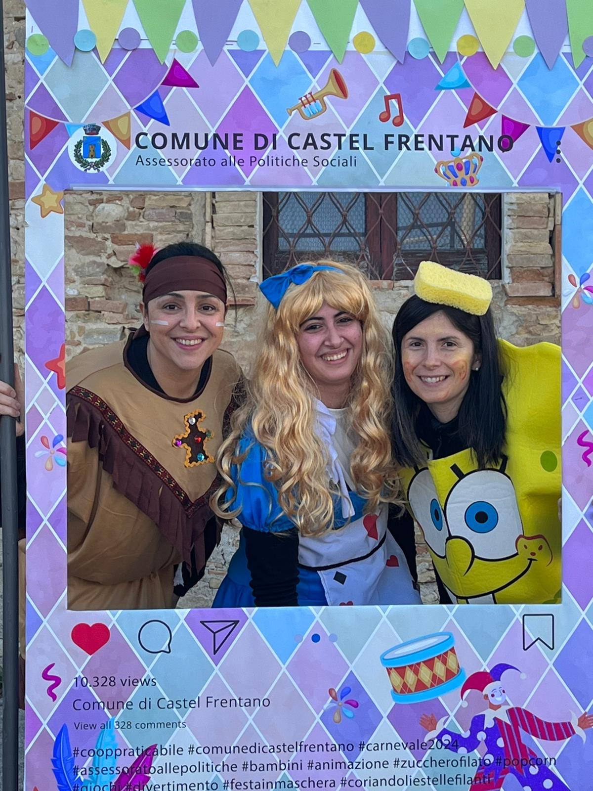 Castel Frentano: successo per la festa di Carnevale in piazza dell'Assunta che ha coinvolto grandi e piccini
