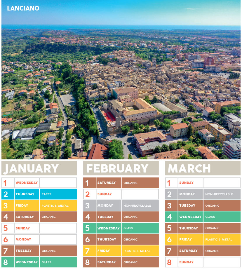 Ecolan Spa, calendari per la raccolta differenziata anche in inglese