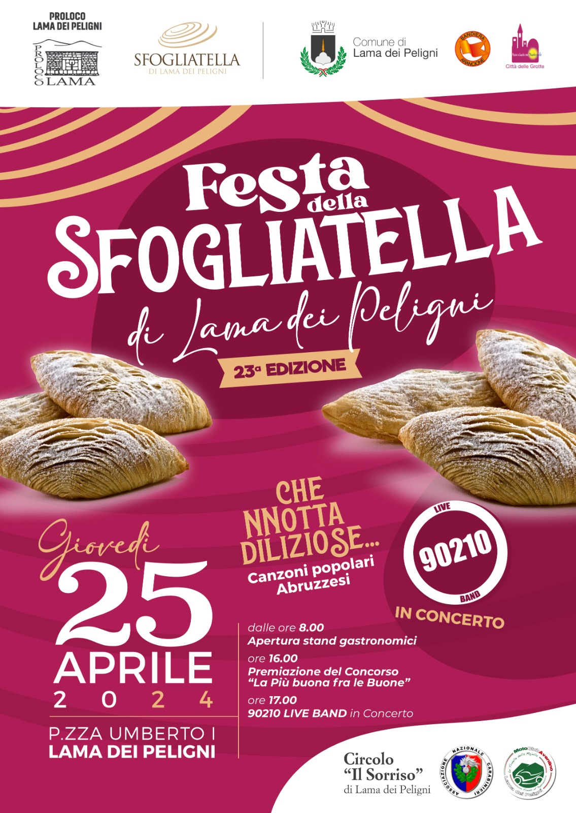 Festa della Sfogliatella di Lama dei Peligni, per un 25 aprile all'insegna del gusto 