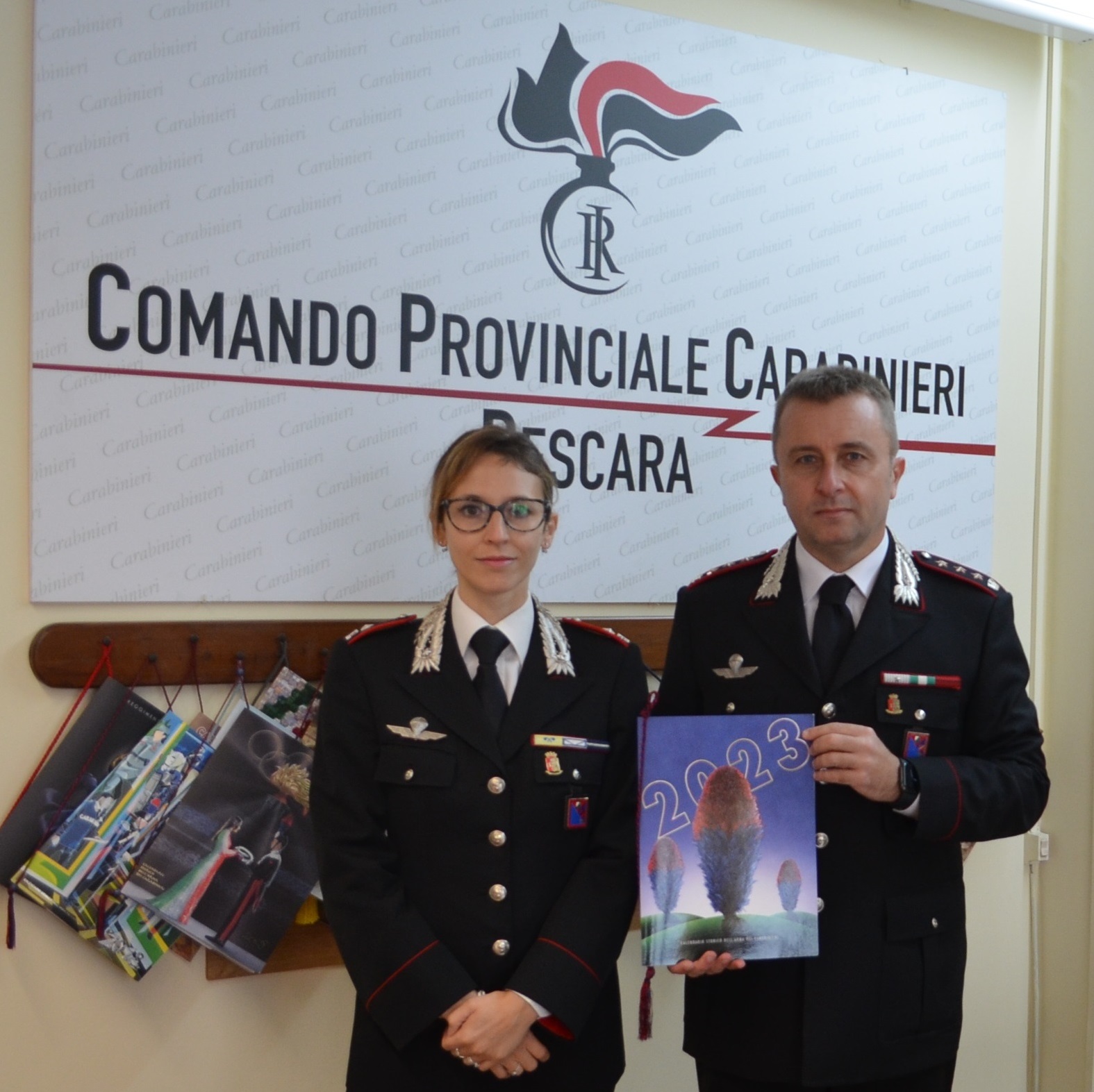 Pescara,	presentato il calendario storico dell’Arma dei Carabinieri e l’agenda 2023. 
