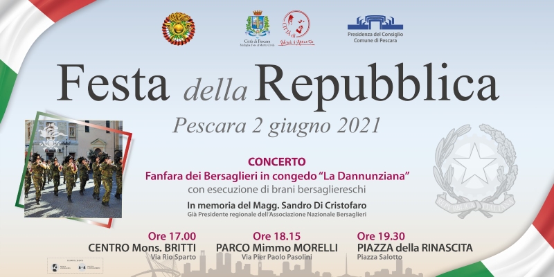 Festa della Repubblica, a Pescara la fanfara dei bersaglieri «La Dannunziana» in triplo concerto mercoledì 2 giugno