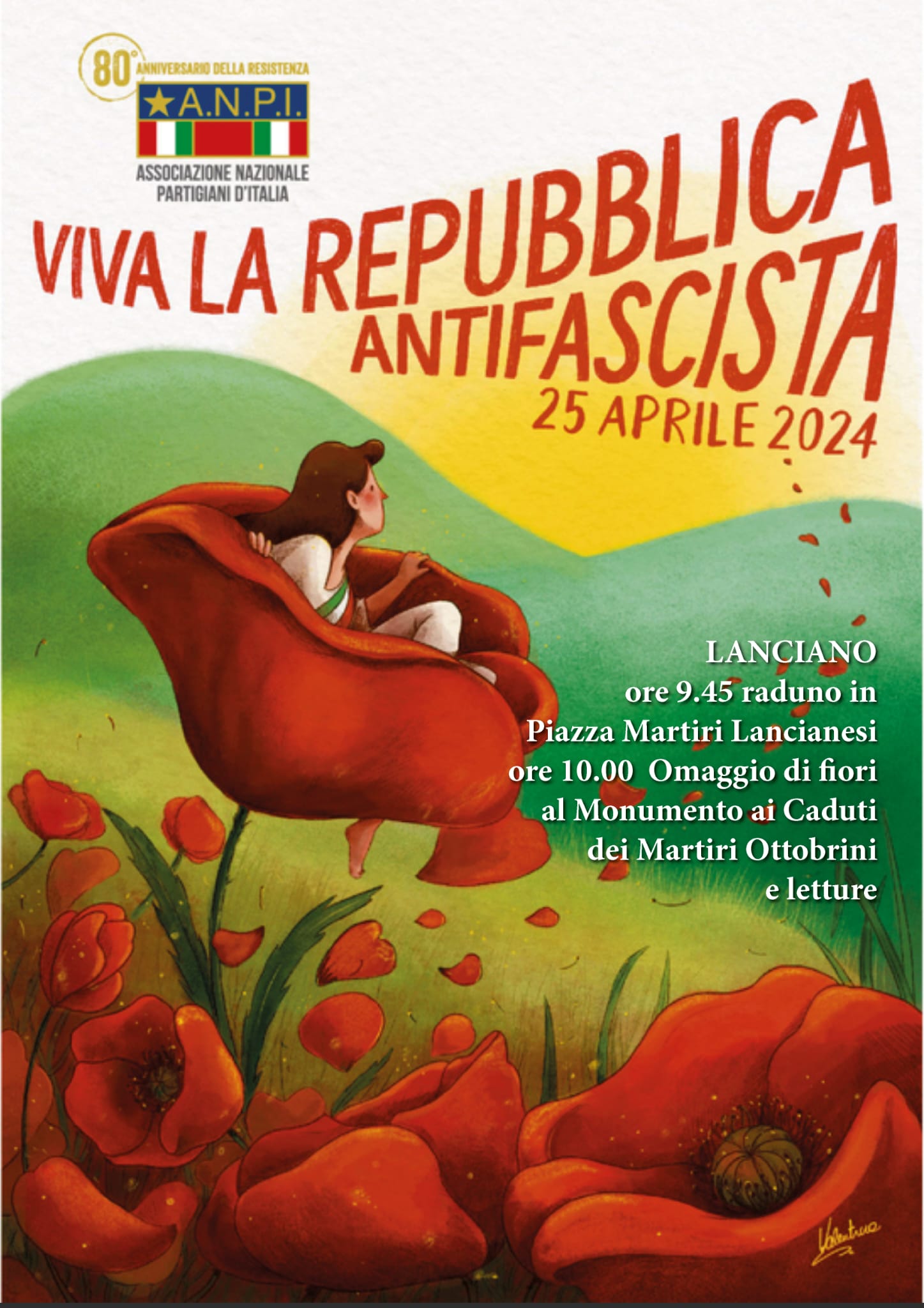 L’Anpi di Lanciano festeggia il 25 Aprile nel segno della libertà e della pace