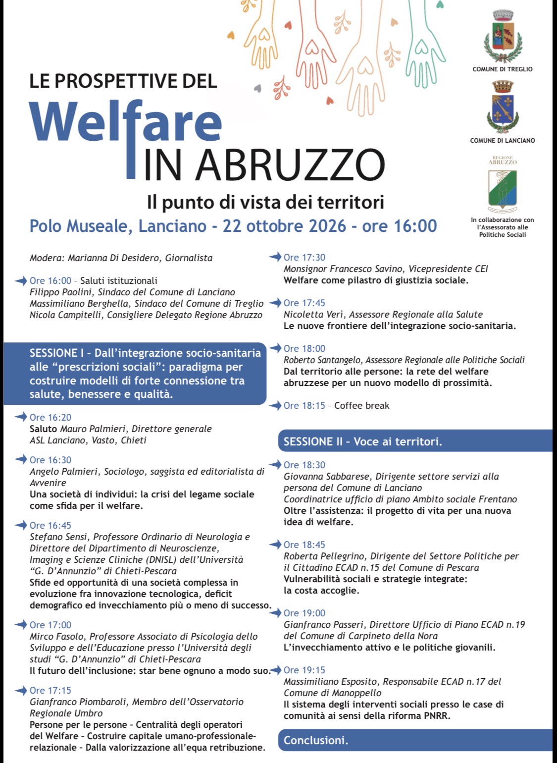 Welfare, a Lanciano il confronto sul futuro del sociale: il comune di Treglio porta nel territorio frentano la sfida delle politiche di prossimità  