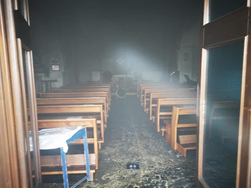 Lanciano, incendio nella chiesa di Santa Maria degli Angeli a Villa Stanazzo