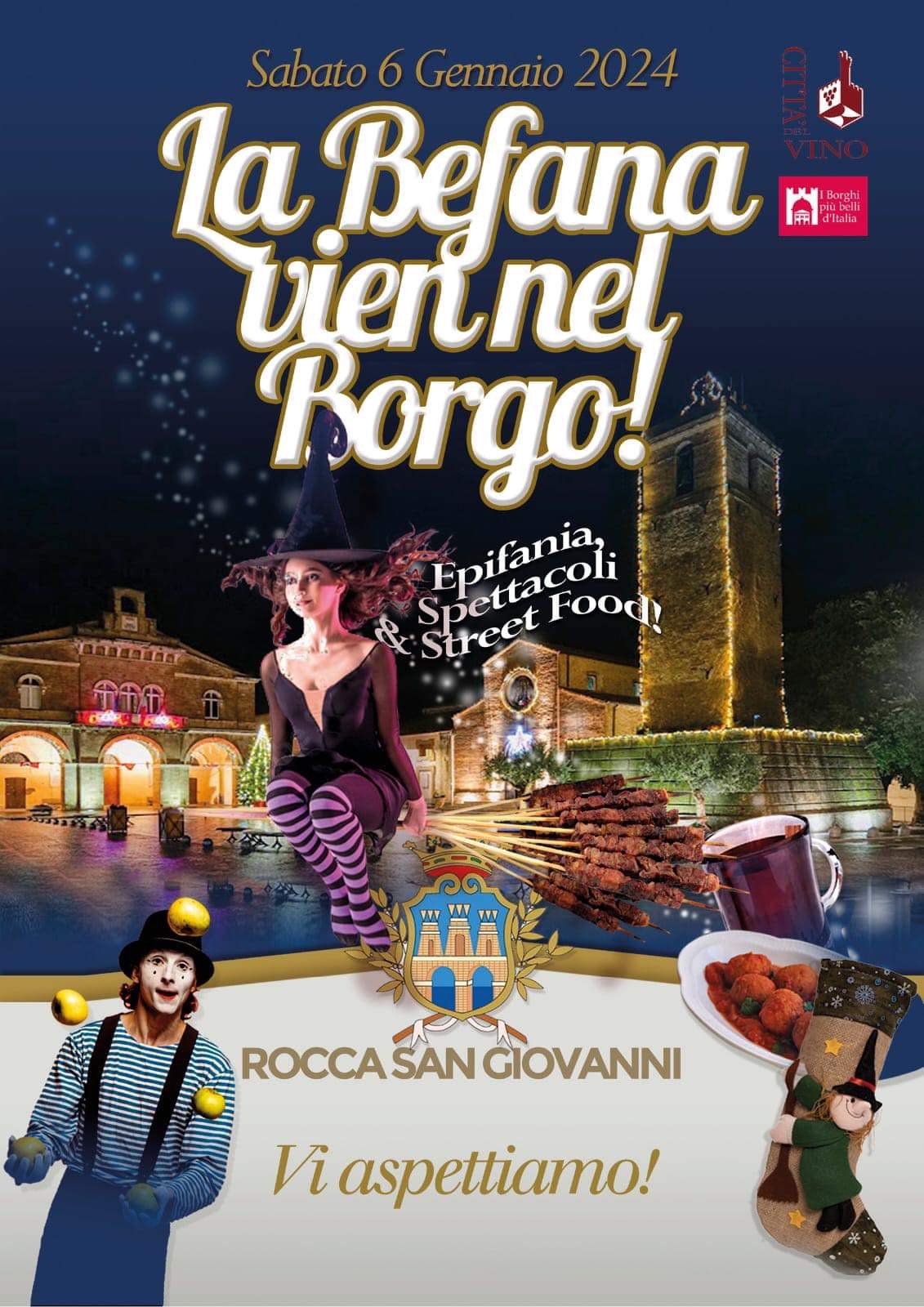 A Rocca San Giovanni (Ch) torna “La Befana vien nel borgo”