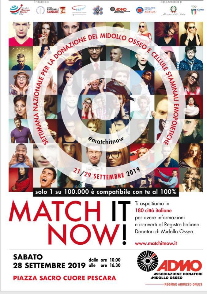 AVIS e ADMO ancora insieme a Pescara per la donazione con "Match it now”