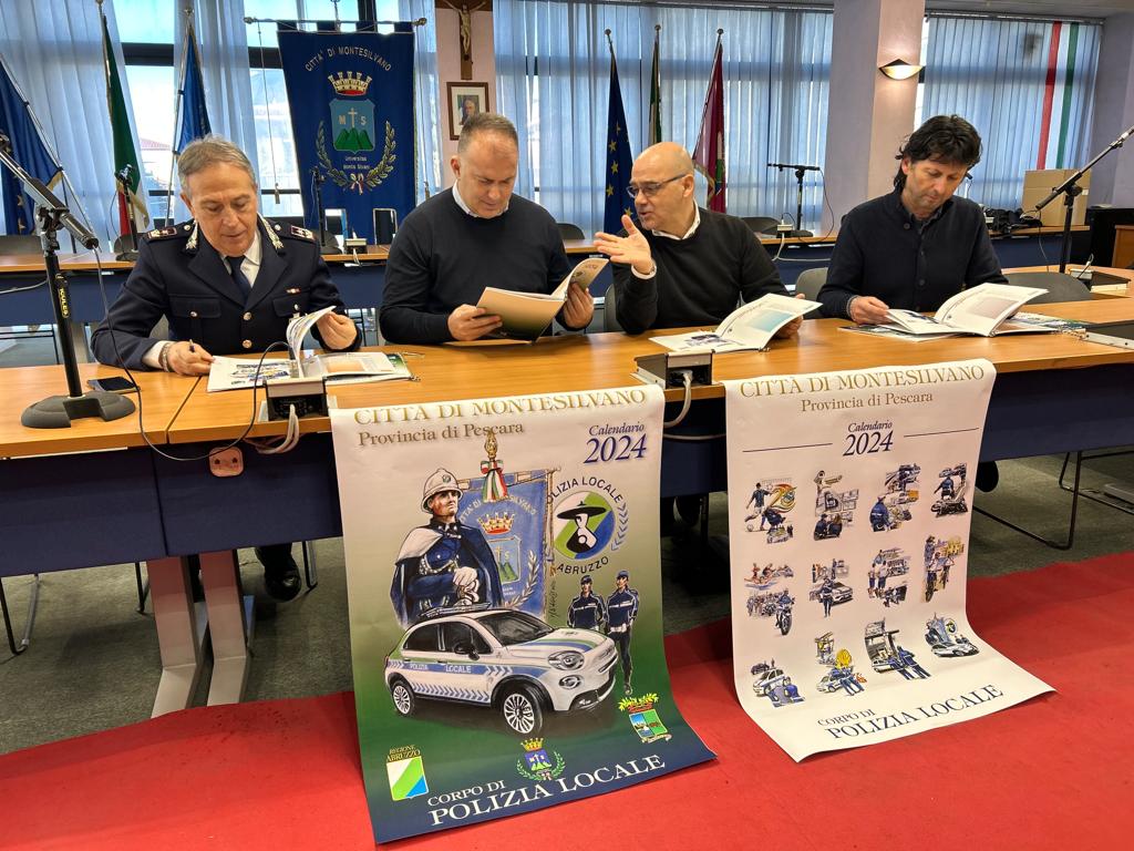 La Polizia Locale di Montesilvano presenta il calendario 2024 “Sicurezza urbana e non solo”