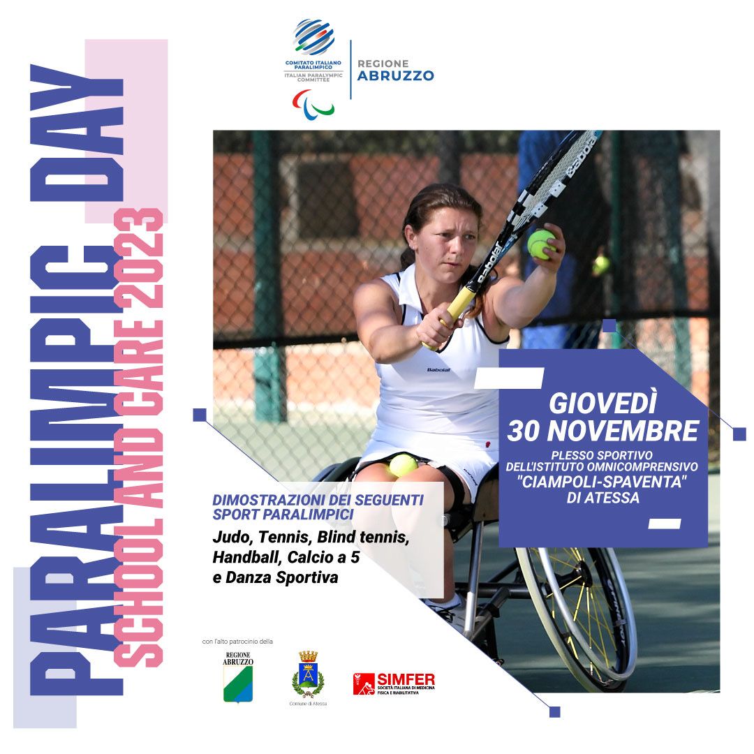 Giovedì 30 novembre ad Atessa il Paralimpic Day – School and Care