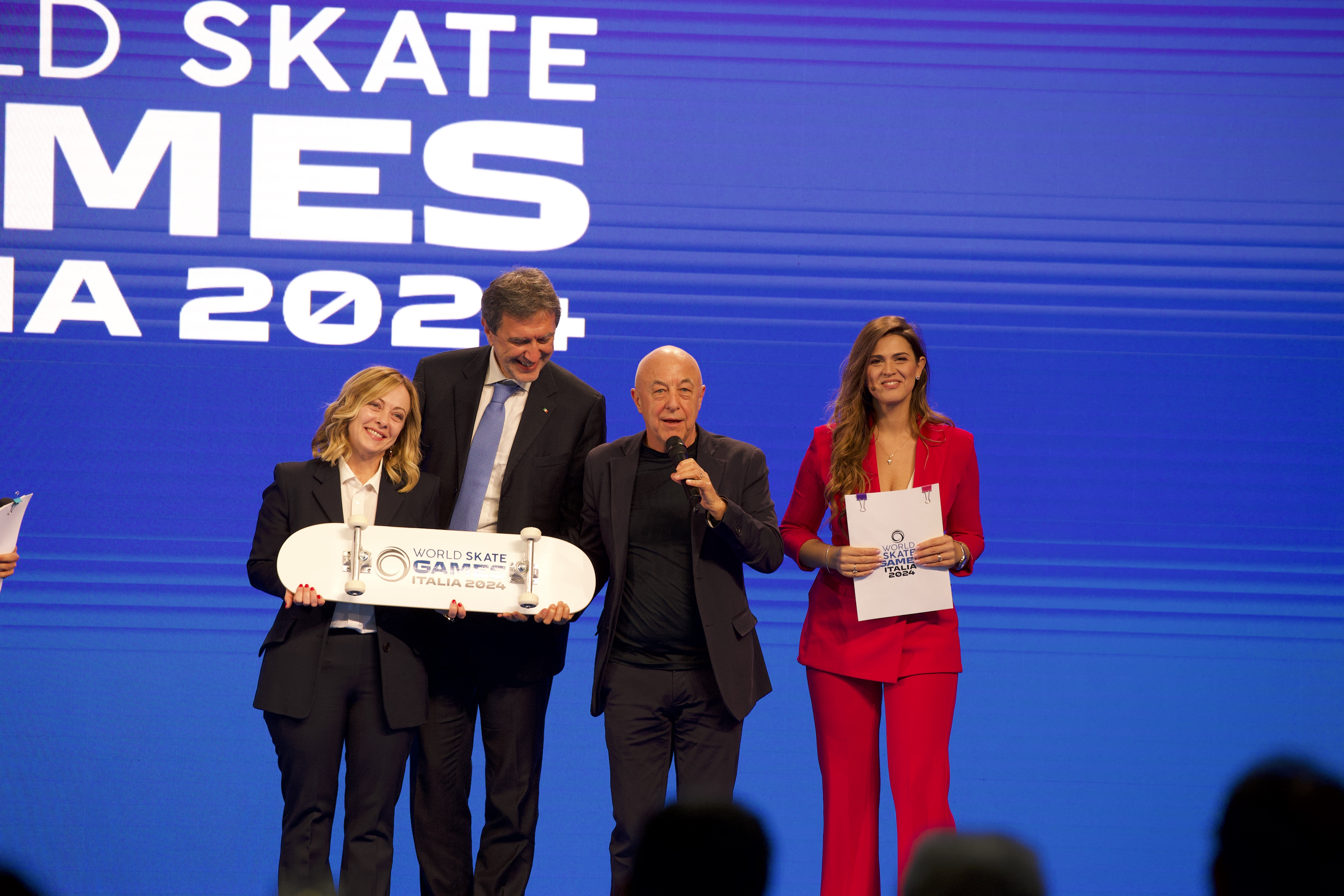 World Skate Games. A Montesilvano presentati i Mondiali 2024  La premier Giorgia Meloni al Pala Dean Martin: 