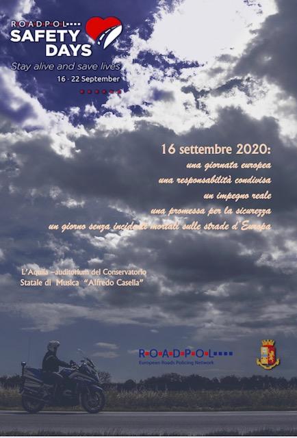 Abruzzo, Campagna di sicurezza ROADPOL  "Safety Days", in campo 75 pattuglie di Polizia stradale  