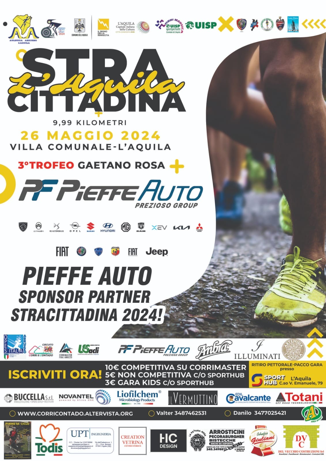 L’Aquila, al via domani, domenica 26 maggio, la decima edizione della Stracittadina