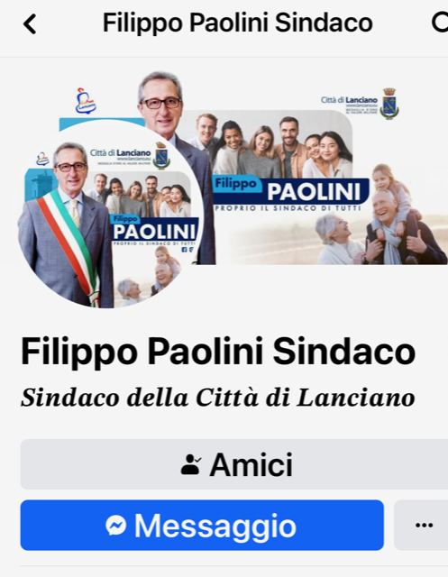 Lanciano, hackerati il profilo e la pagina Facebook del sindaco Filippo Paolini