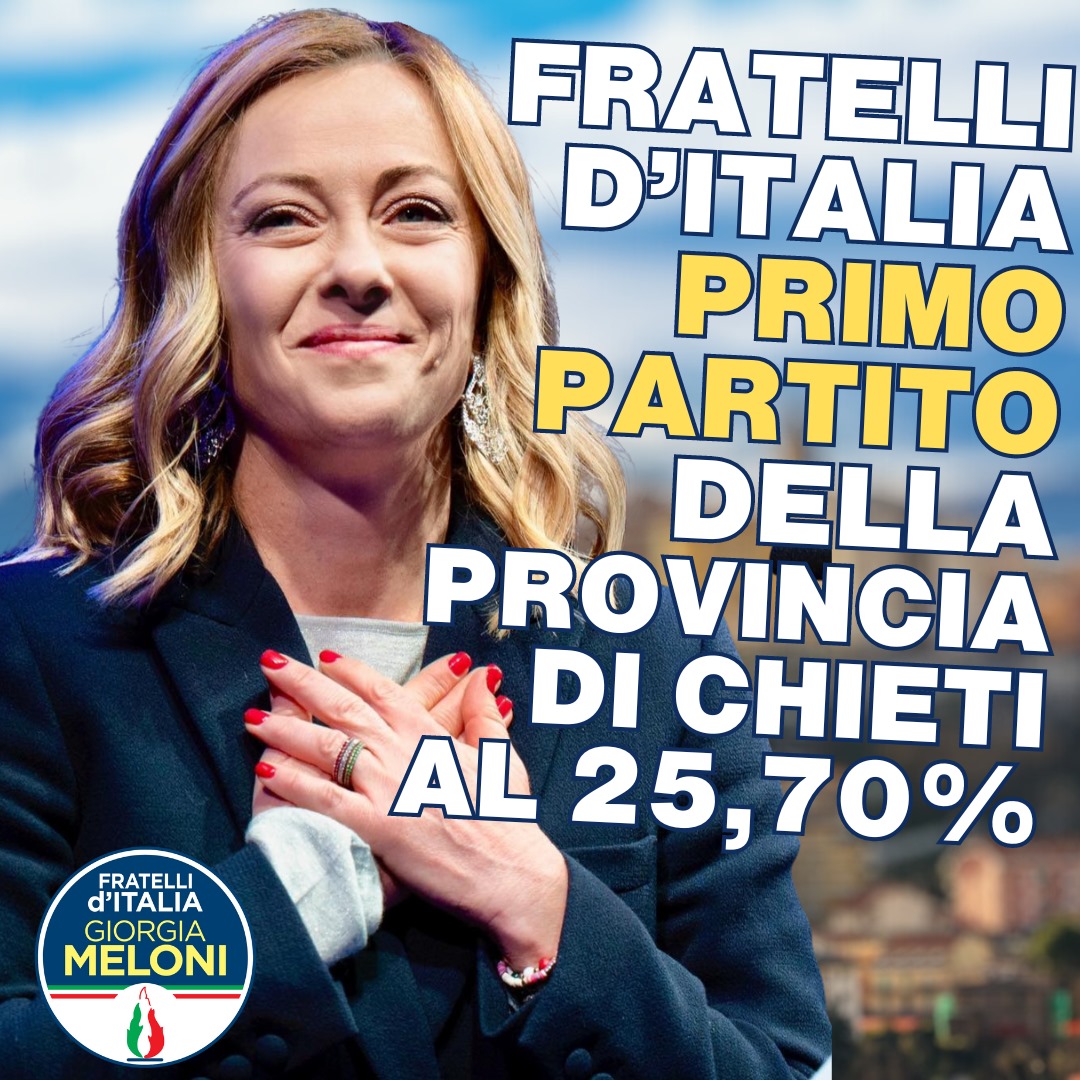 Antonio Tavani: rielezione del nostro presidente Marco Marsilio un fatto storico, mai accaduto in regione prima, doppiamente storico per il valore in Fratelli d'Italia 