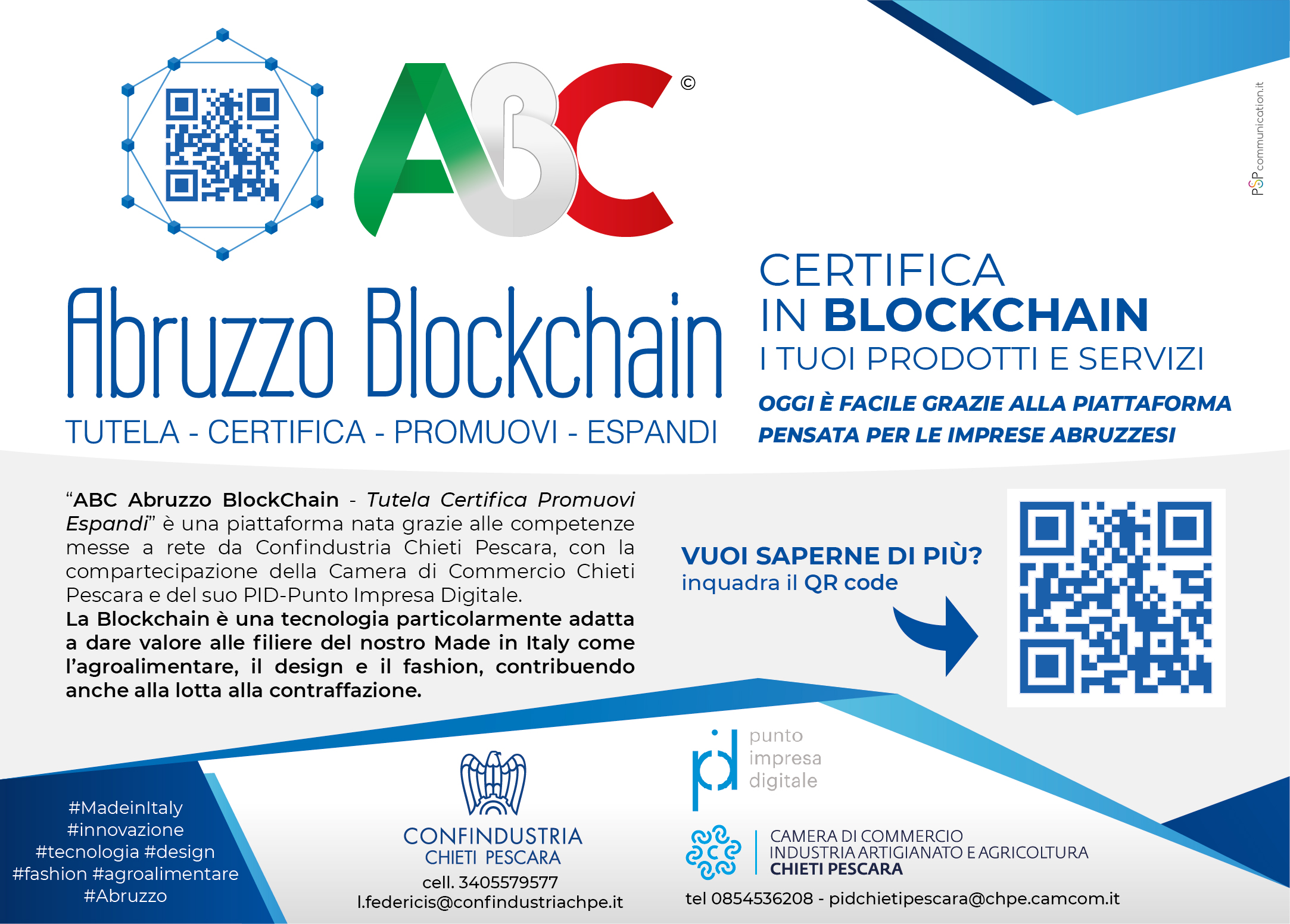 Confindustria Chieti Pescara e Camera di Commercio Chieti Pescara presentano ABC Abruzzo BlockChain