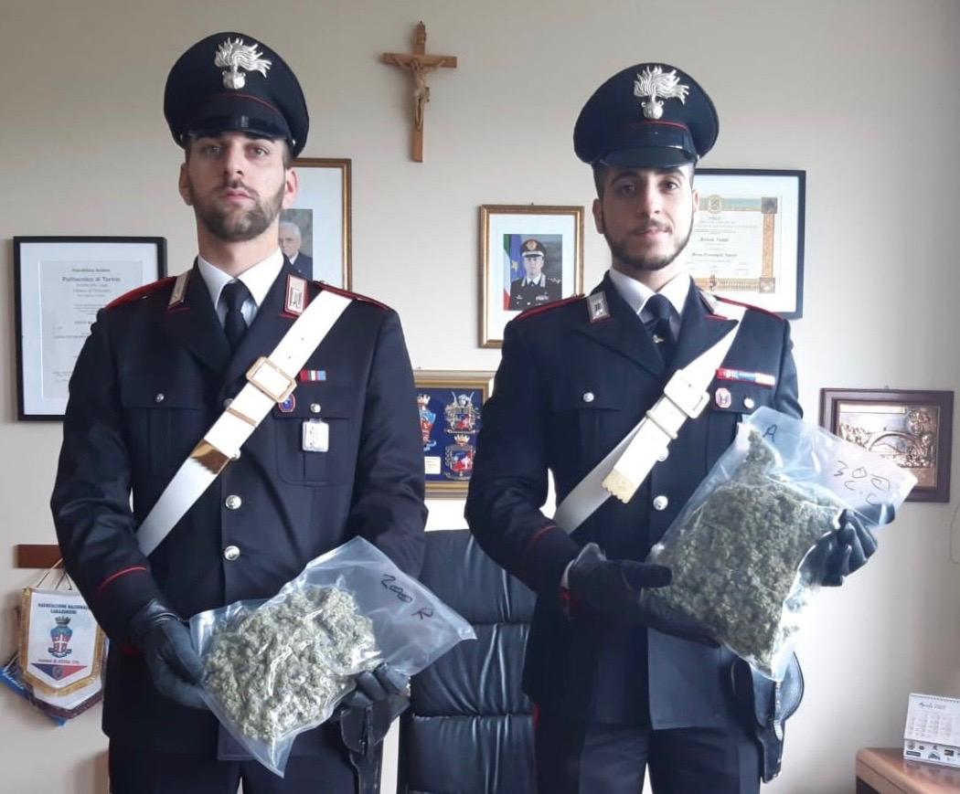 Castel Frentano, arrestato con 500 gr di marijuana un giovane di Altino
