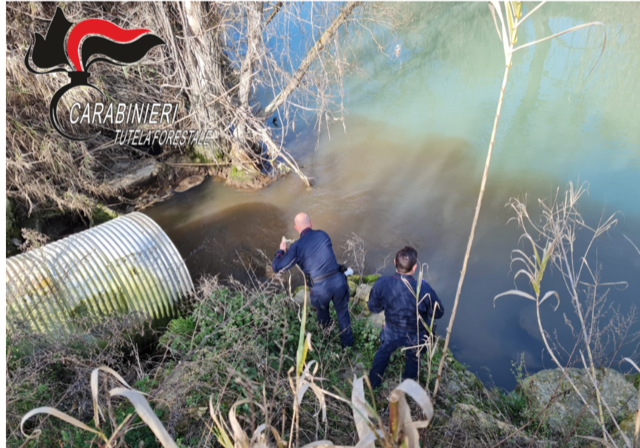 Carabinieri Forestale di Chieti denunciano due persone per scarico sostanze pericolose nel fiume Pescara