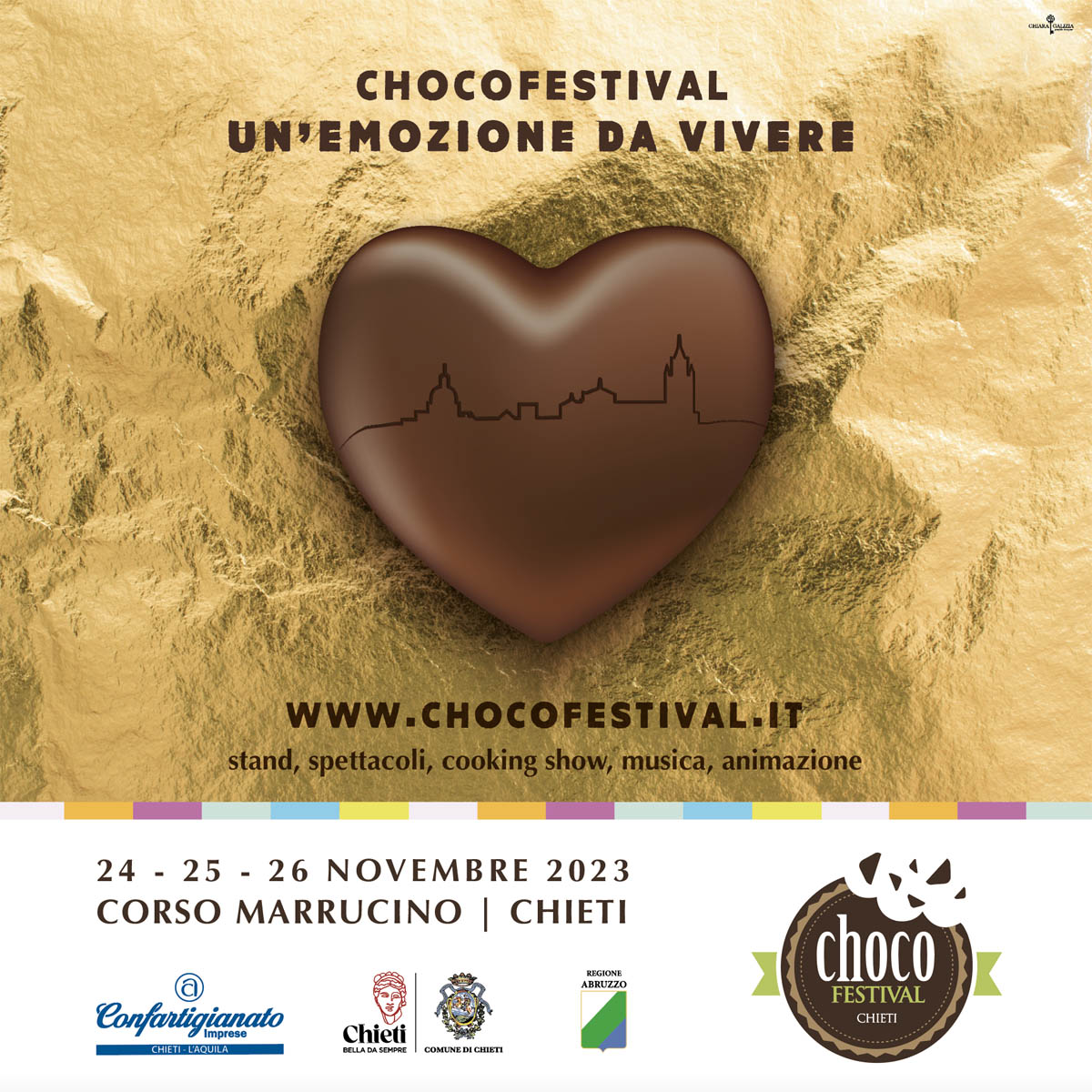 Chieti, tutto pronto per il Chocofestival 2023