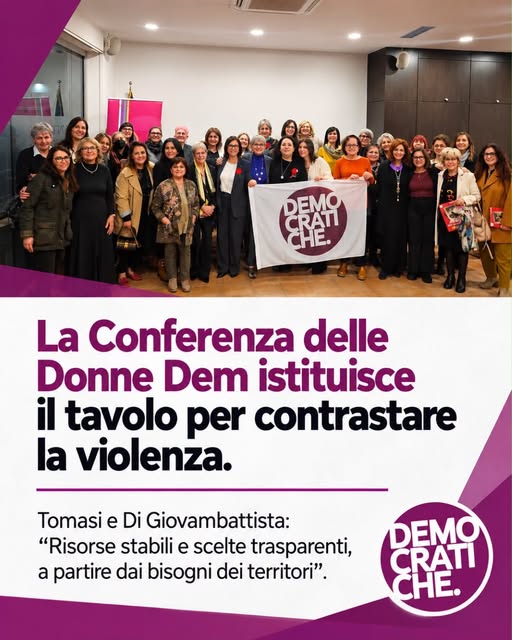 La Conferenza delle Donne Dem istituisce il tavolo per contrastare la la violenza