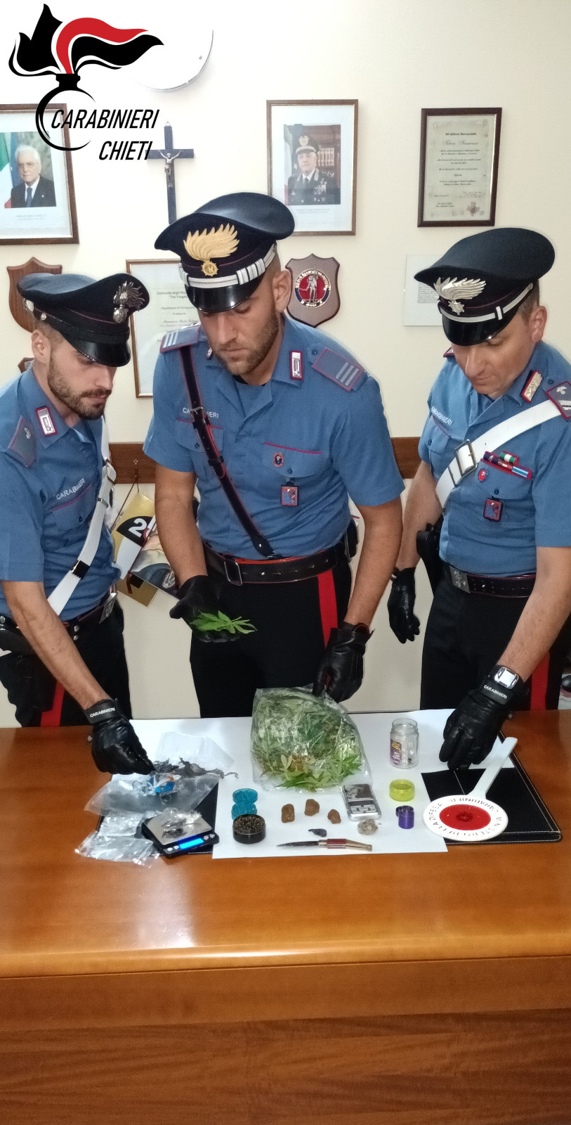 Operazione antidroga dei carabinieri di Palena, bloccato giovane in fuga 