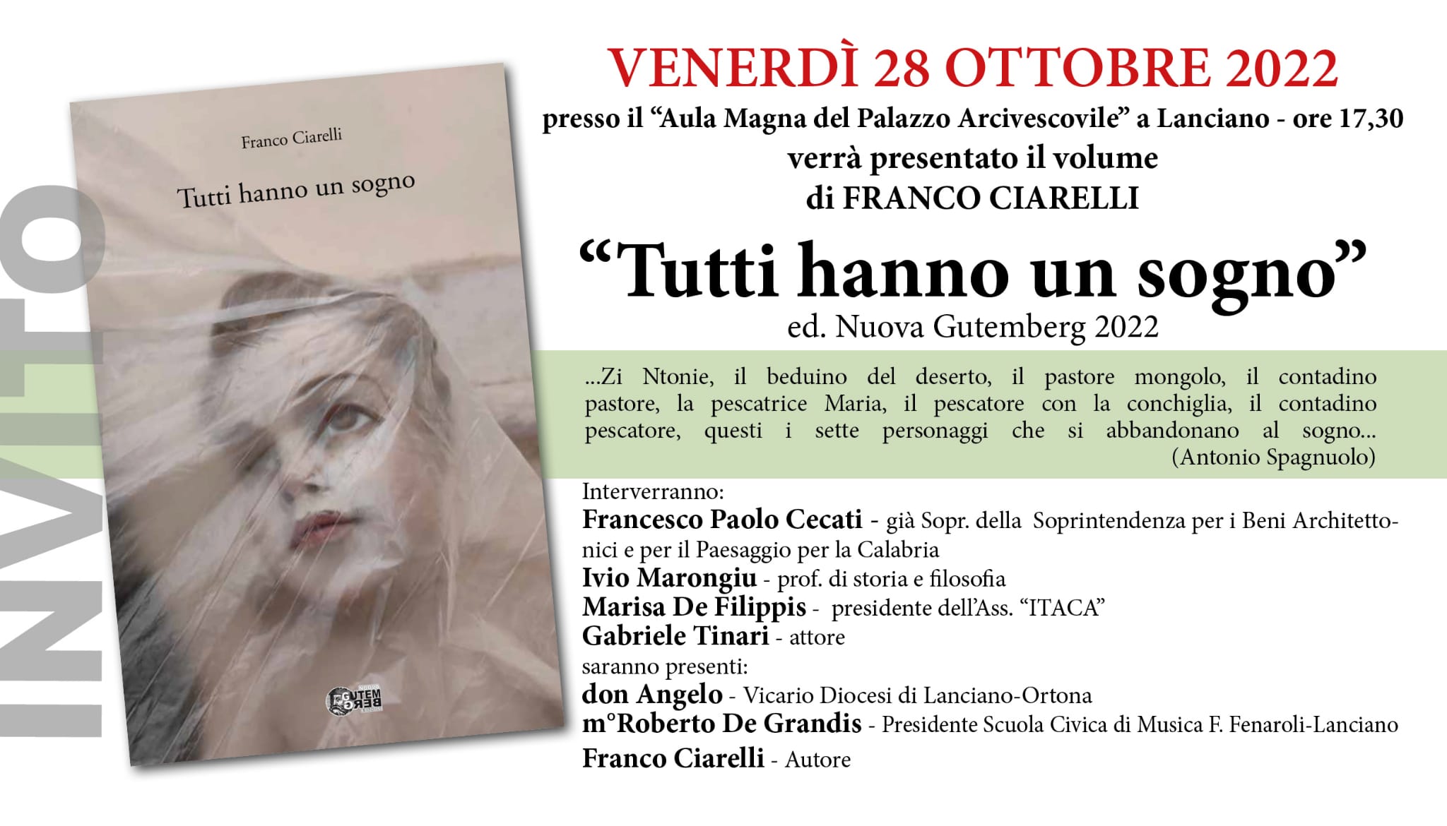 Presentazione del volume “Tutti hanno un sogno” di Franco Ciarelli