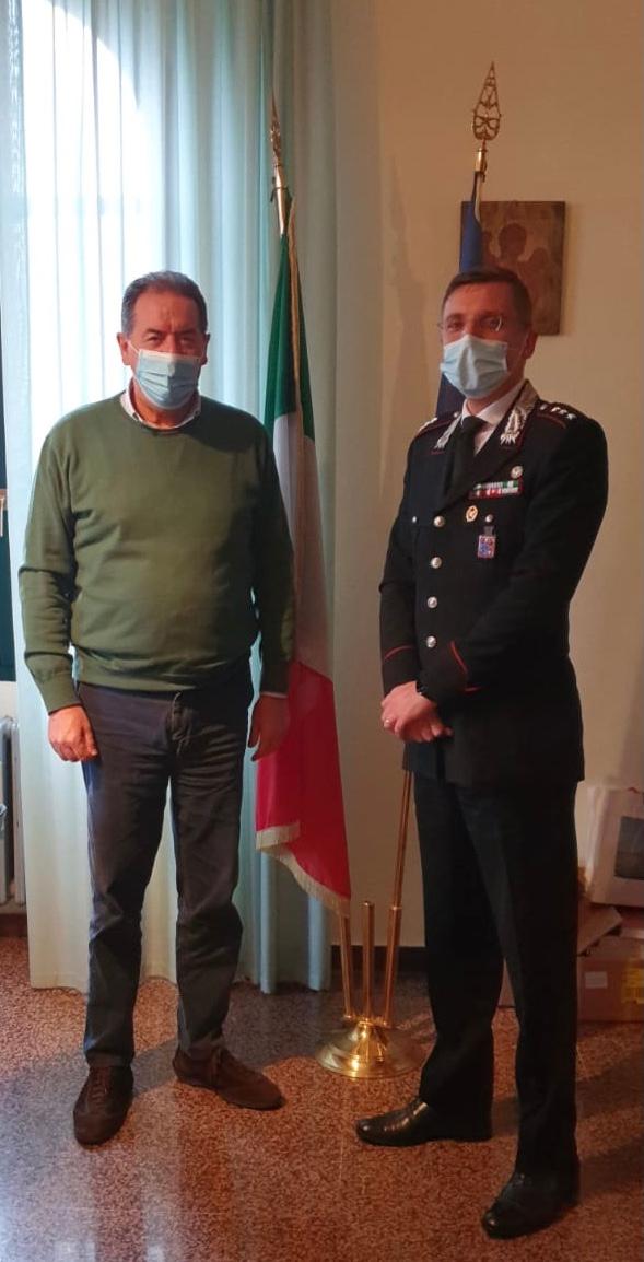 Fossacesia, il comandante dei carabinieri di Ortona Grella incontra il sindaco Di Giuseppantonio