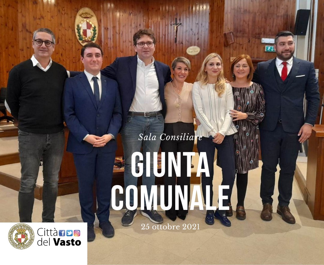 Vasto, il sindaco Francesco Menna presenta la sua squadra di Governo cittadino