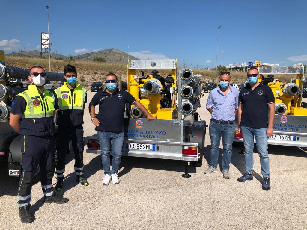 La Regione Abruzzo dona una pompa idrovora alla Protezione civile di Montesilvano