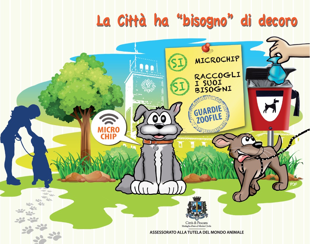Pescara, riprende la campagna La città ha bisogno di decoro,volta al  controllo del rispetto delle regole da parte di chi possiede un cane