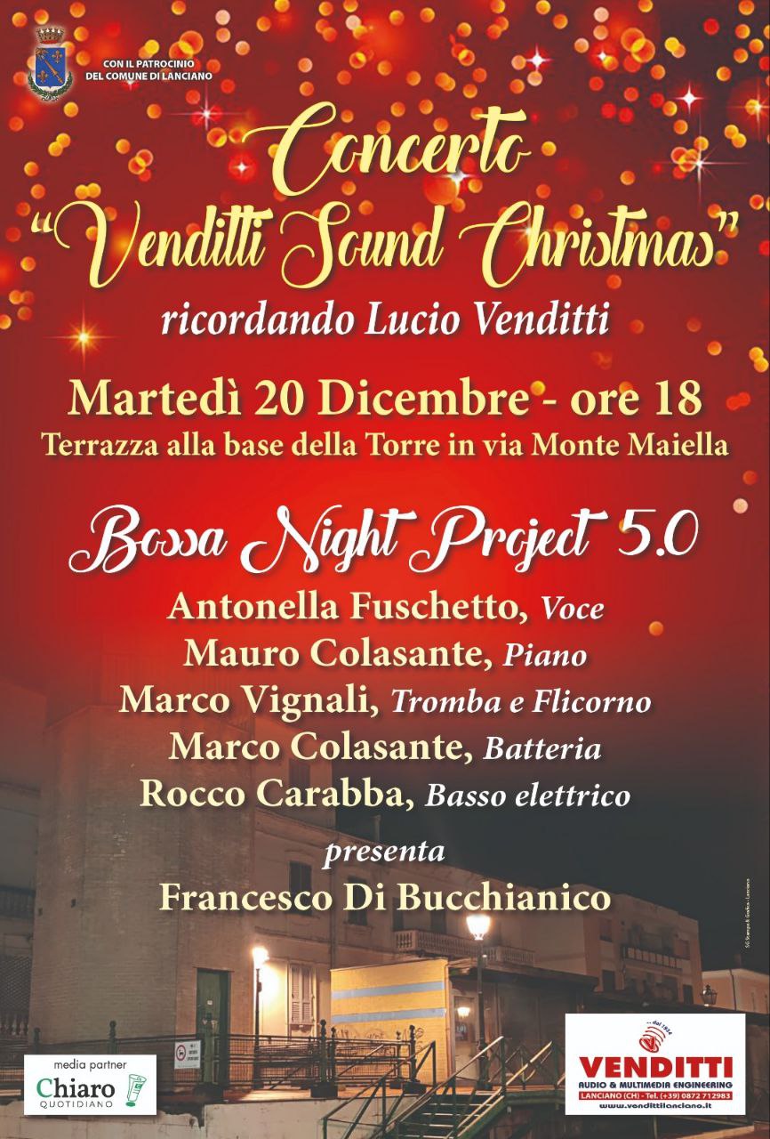 Lanciano, martedì il Venditti Sound Christmas, un concerto in centro per ricordare Lucio Venditti