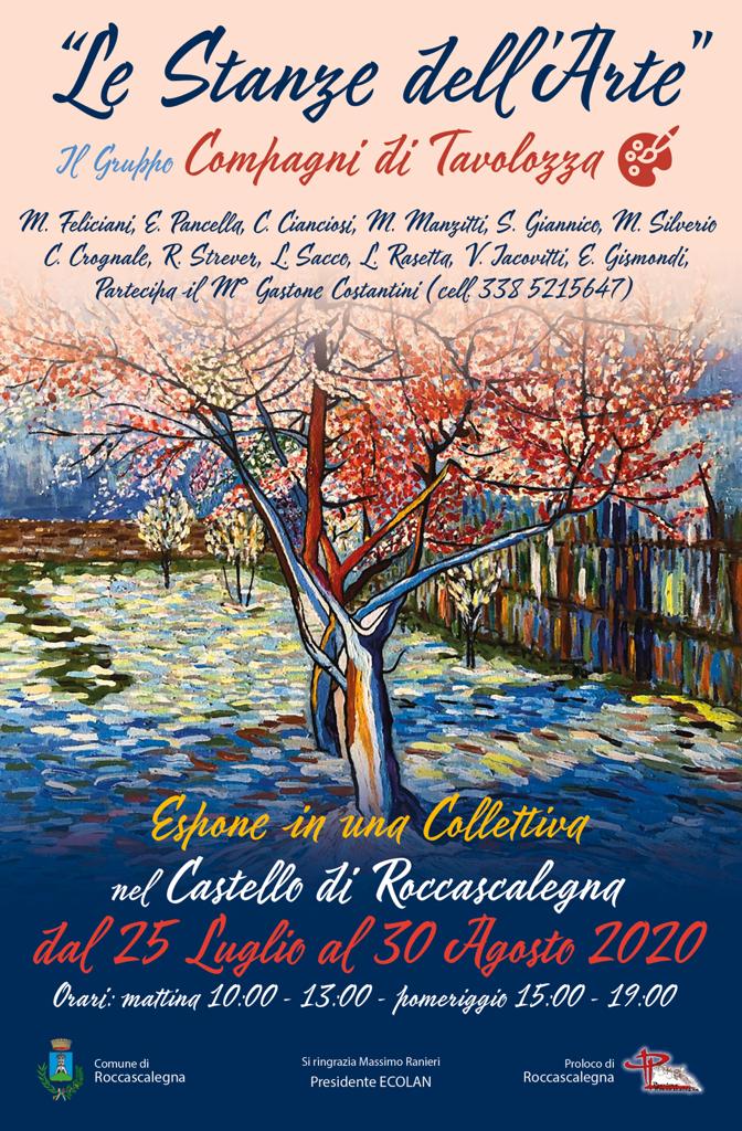 Al castello di Roccascalegna dal 25 luglio la collettiva di pittura “Le stanze dell'arte” con il maestro Gastone Costantini