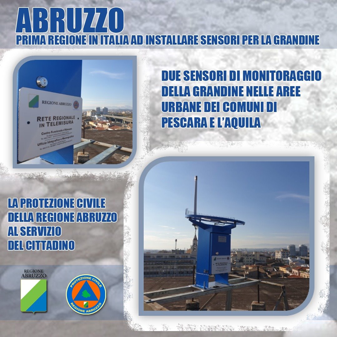 Abruzzo prima regione in Italia ad istallare  i sensori per la grandine