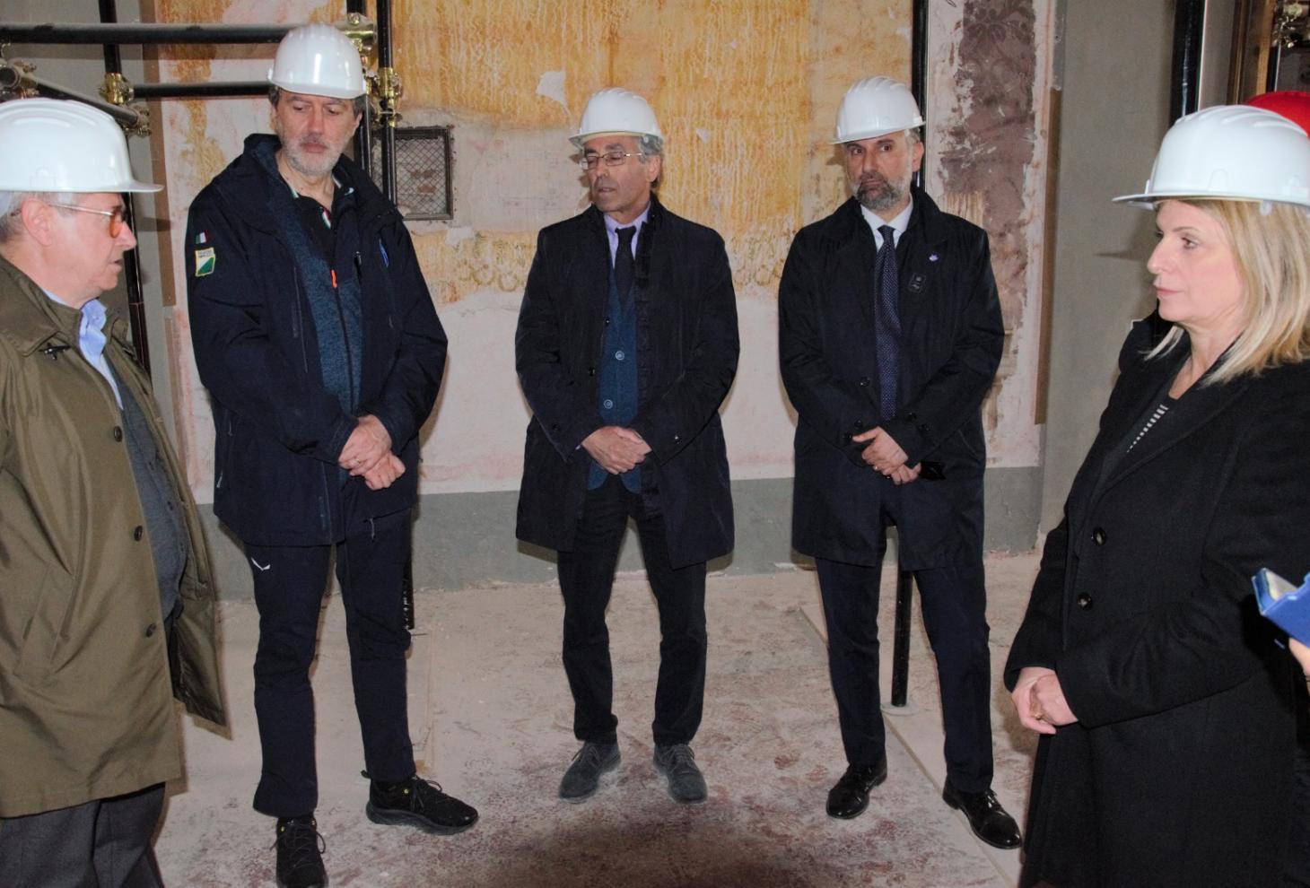 Ricorrenza terremoto L'Aquila: Marsilio verifica stato dei lavori nei palazzi storici