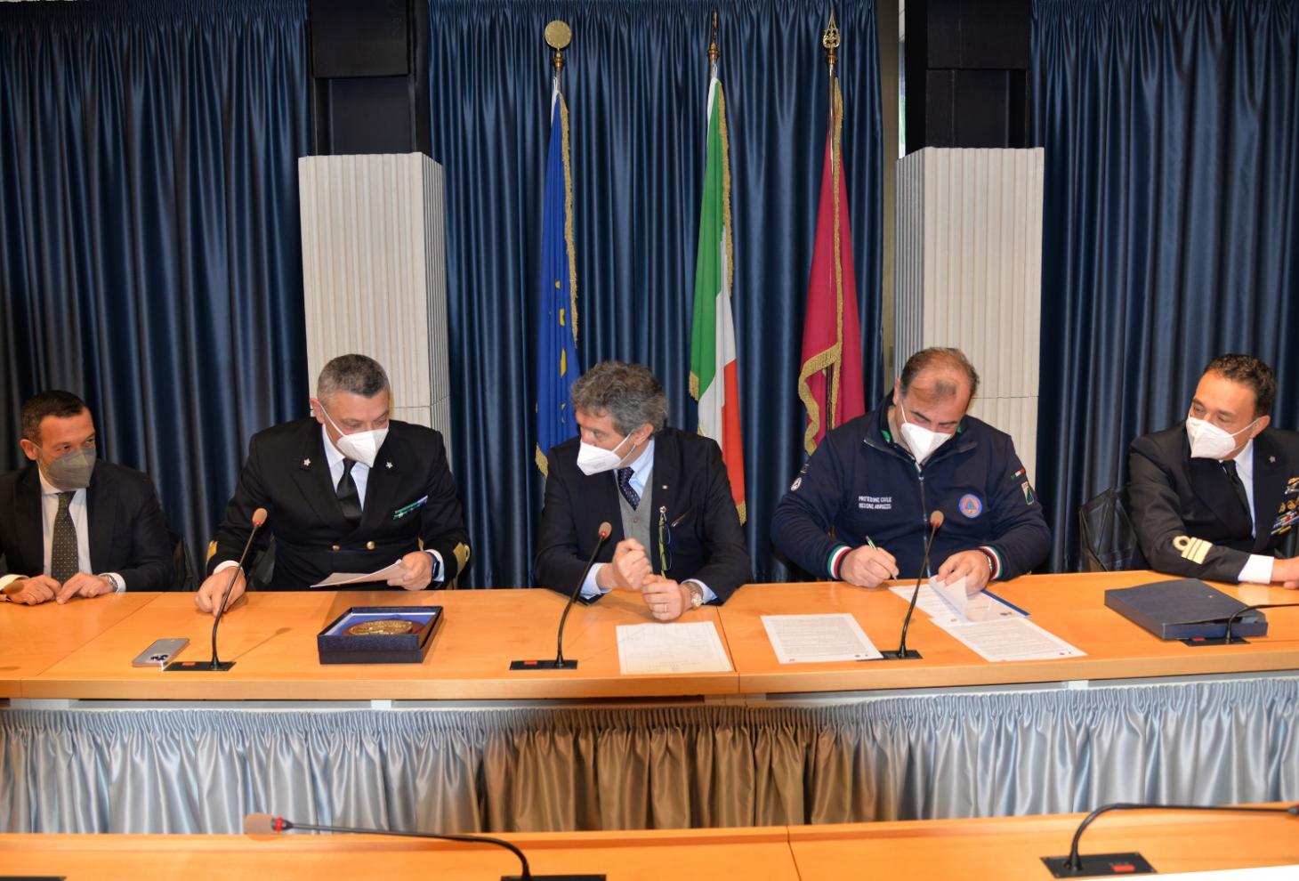 Protezione civile Abruzzo,  Siglato accordo di collaborazione tra Agenzia regionale e Direzione marittima di Pescara