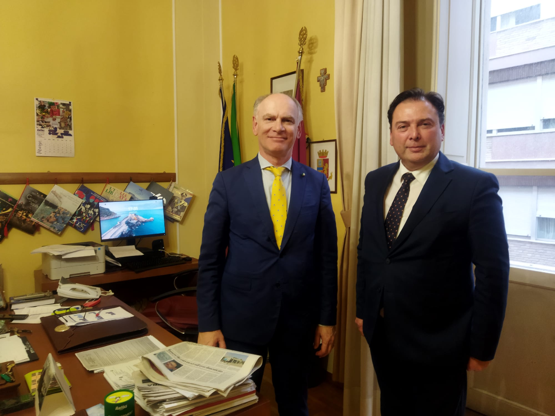 Visita del neo Direttore generale Asl  Palmierial Questore di Chieti Montaruli