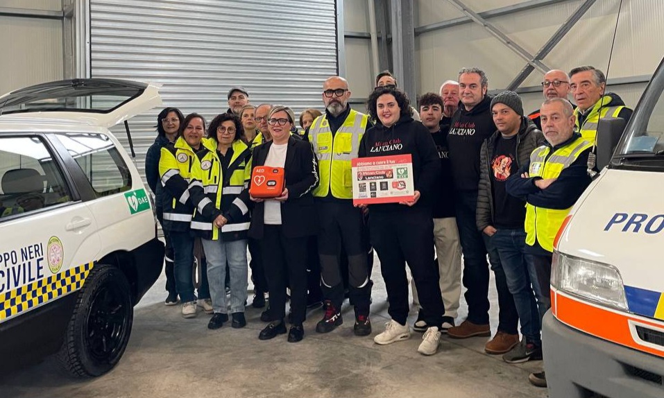 Gesto nobile del Milan Club Lanciano: consegna di un D.A.E alla Protezione Civile